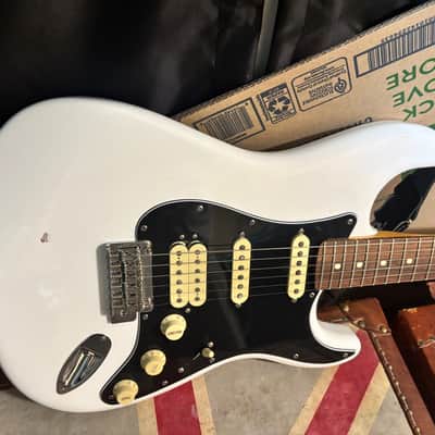 Fender Player II Stratocaster HSS 70th Anniversary Upgraded Polar White Electric Guitar image 2