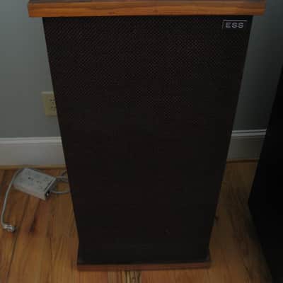 VINTAGE ESS TRANSTATIC SPEAKERS W/BRAZILIAN ROSEWOOD TOPS, Matched pair, excellent condition image 4