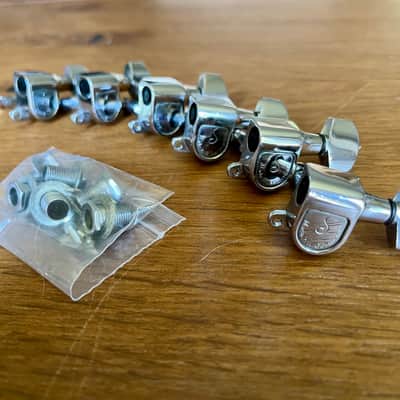 Schaller Vintage 70's 6-In-Line Made in West Germany Tuner Set image 1
