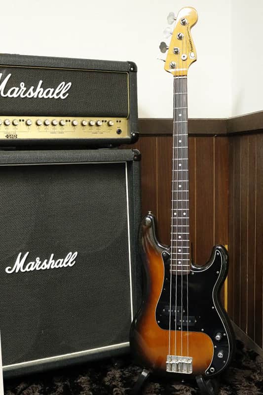 Vintage 1970's made Fernandes Stone Logo FPB-60 3tone sunburst finish  Made in Japan image 1