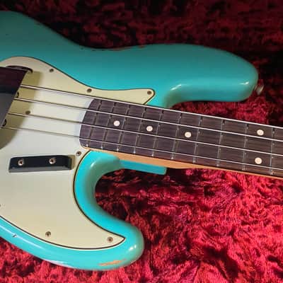 NEW Old Stock! 2022 Fender Custom Shop '60 Jazz Bass Relic - Seafoam Green - 9.4 lbs - Authorized Dealer - R120175 image 2