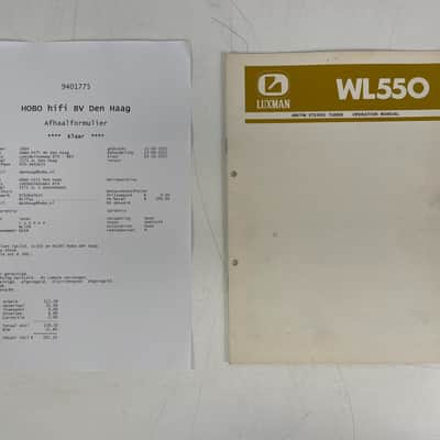 Luxman WL-550 Tuner – Serviced – US Plug / 220V – With Manual image 12
