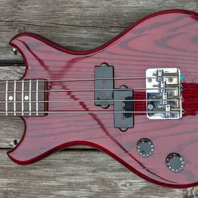 Lefty 1983 Quest by Vantage travel bass 25" trans cherry - Made in Japan image 1