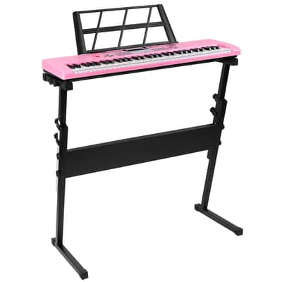Cxxss 61 Keys Digital Music Electronic Keyboard Electric Musical Piano Instrument Kids Learning Keyboard w/ Stand Microphone-Black image 20