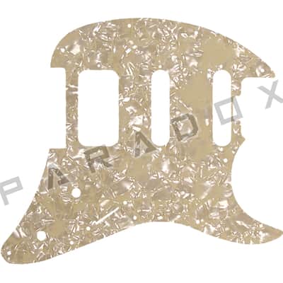 Custom Pickguard For 2021 - 2024 Made in Indonesia Sterling Cutlass CT50 HSS - Cream Pearl/Cream/Black/Cream .090"