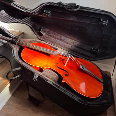 Beautiful 4/4 Panis Angelicus Cello w/ Bow & Hard Rolling Case image 19