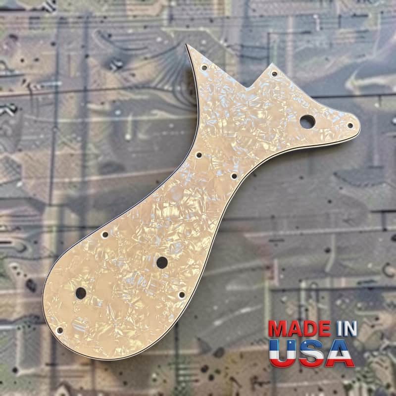 4 Ply Aged Pearloid Pickguard for Eastwood Sidejack Baritone READ DETAILS image 1