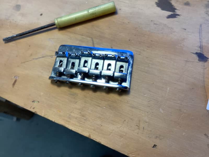 Fender Stratocaster telecaster hardtail bridge 1980 - Chrome image 1