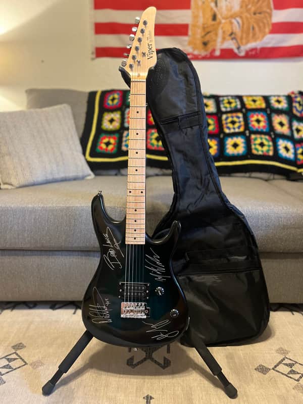 Y&T Yesterday and Today Dave Meniketti, John Nymann, Mike Vanderhule, & Brad Lang Autographed BGuitars Viper Electric Guitar image 1