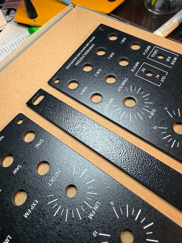MOTM Format Rack Mount End Caps 2025 - Black Powder Coat image 1