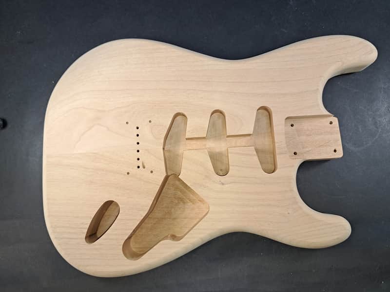 Unfinished Alder SSS Hardtail guitar body - fits Fender Strat Stratocaster necks J2517 image 1