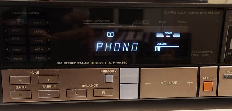 Sony Vintage Sony STR-AV360 is an FM/AM stereo receiver 1987 - Black image 1