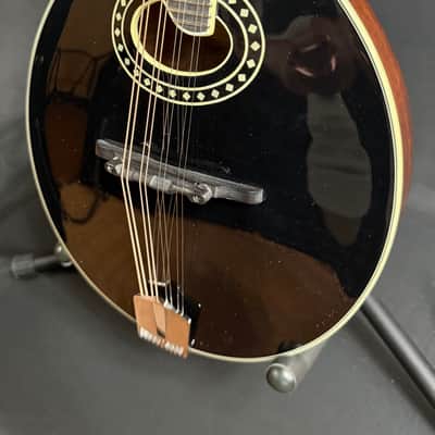 Eastman MD404-BK Oval-Hole A-Style Mandolin Gloss Black Top w/ Case image 4