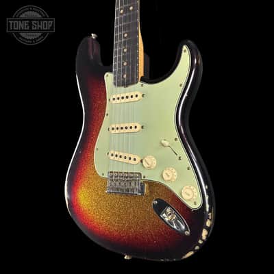 Fender Custom Shop 1963 Stratocaster Relic 3 Tone Sunburst Sparkle w/case TSLTD2OF10 image 2