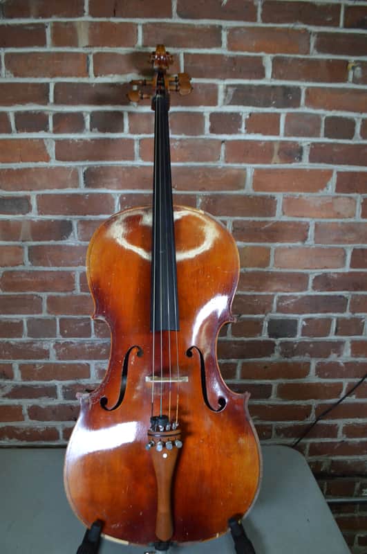 John Juzek 1/2 size cello 1950's - Tan and Brown image 1