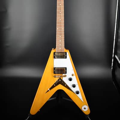 Epiphone '58 Korina Flying V 2023 - Aged Natural (White Pickguard) image 1