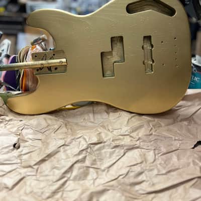 Madlad Instruments AU79 Gold Goldtop PJ-Route Precision Bass PBass Matte Finished Body (made with pride in north Texas) image 3