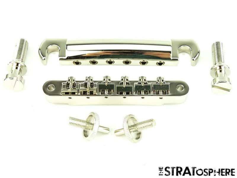 Gibson SG Standard '61 ABR-1 Tune-O-Matic Bridge Tailpiece USA Parts Nickel image 1