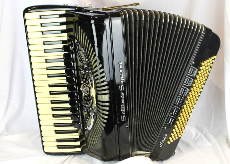 7447 - Black Settimio Soprani Artist VI Piano Accordion LMMH 41