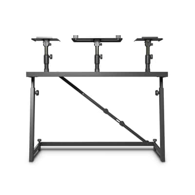 Gravity FDJT 01 DJ Desk with Adjustable Loudspeaker and Laptop Trays image 4