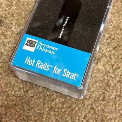 Seymour Duncan Hot Rails for Strat SHR-1b Single Coil Size Humbucker Black Bridge image 7