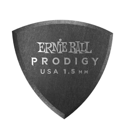 Ernie Ball Prodigy Shield 1.5mm Black Guitar Picks, 6 Pack - 9331 image 2
