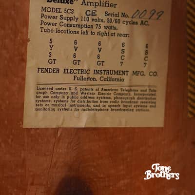 COLLECTOR-GRADE, SN#0099! 1953 Fender Deluxe 5C3 Tweed image 9
