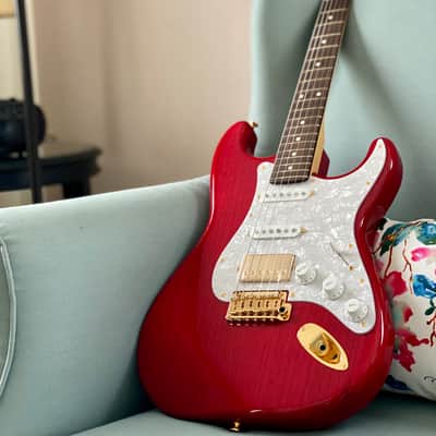 Tokai AST-118SH-GH SR/R Goldstar Sound HSS Limited Edition in Seethru Red with Gold Hardware S/N 200555 weight 3.4 KG image 4
