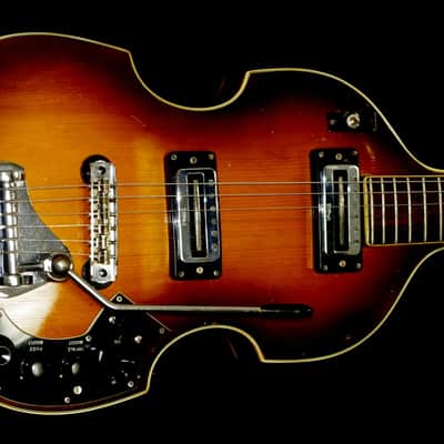 Hofner 459 VTZ 1967 Sunburst. Violin 6 string guitar. UBER RARE with Vibrato. image 4