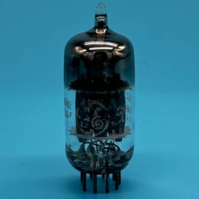 1960 GE 12AU7A ECC82 Vintage Short Gray Plate Halo Getter Preamp Tube! T322 image 2