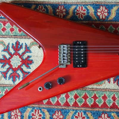 1981 Kramer USA Vanguard Strathead Flying Vee Trans Red San Dimas Charvel Vibe! image 3