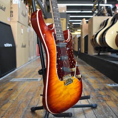 Tom Anderson Guitarworks Drop Top Classic Electric Guitar Dark Cherry Burst w/Hard Case image 2