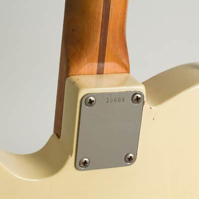 Fender  Telecaster Solid Body Electric Guitar (1955), ser. #10608, original tweed hard shell case. image 14