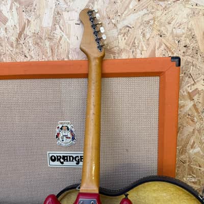 Vintage 1960s Hofner Colorama 2 II Red Solid Whammy Electric Guitar w/ Case image 13