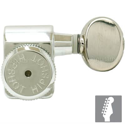 NEW Hipshot STAGGERED Tuners Fender® Directrofit™ LOCKING Oval Buttons - NICKEL