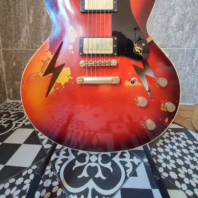 Rock N Roll Relics Lightning - Cherry Burst over Cinnamon image 1
