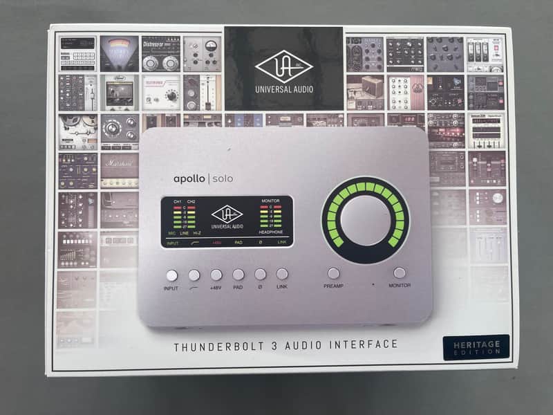 FACTORY NEW Universal Audio Apollo Solo Heritage Edition Thunderbolt 3 Audio Interface 2020 - Present - Silver image 1