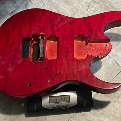 2000's Korean Ibanez RG320QS Red Quilt Sapele Top Basswood Guitar Body Edge Pro II Tremolo Ready image 24