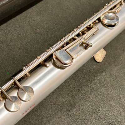 Uebel Aluminum “Cigar” Unibody Flute 1970’s - Aluminum w/ Silver Plated Keys & Headjoint image 6