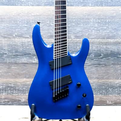 Jackson X Series Soloist Arch Top SLAT7 MS Metallic Blue Electric Guitar w/Bag image 1