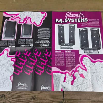 Vintage 1972 Gibson Power Play G-Series Amplifiers Fold Out Catalog! Rare, Original Case Candy! image 2