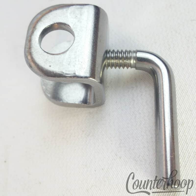 Ludwig Cowbell 3/8" Mounting Bracket Clamp Wing-Screw Mount Chrome Vintage USA image 1