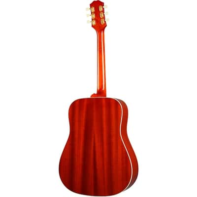 Epiphone Inspired by Gibson Hummingbird Acoustic-Electric Guitar - Aged Cherry Sunburst image 5