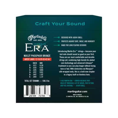 Martin Era MJI12T Treated Acoustic Guitar Strings Artist Light 12-54 image 2
