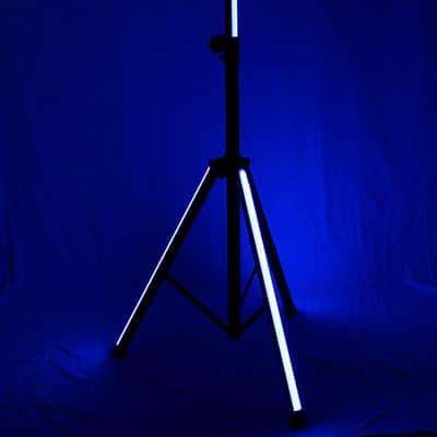 Vocopro SoundGlow-1200 12" Powered Speaker W/RGB Derby Light & Lighted Stand image 5