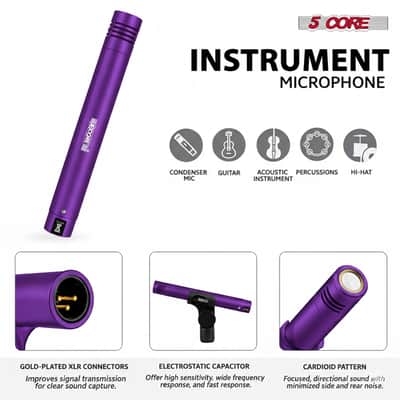 5Core Conga Mic Snare Tom Microphone Drum Kit Condenser XLR Instrument Mics image 4