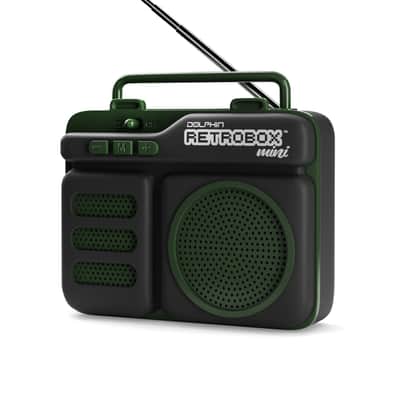 Dolphin RTX-10 Retrobox™ Mini Portable Bluetooth Radio Choose Colors - BLUE image 4