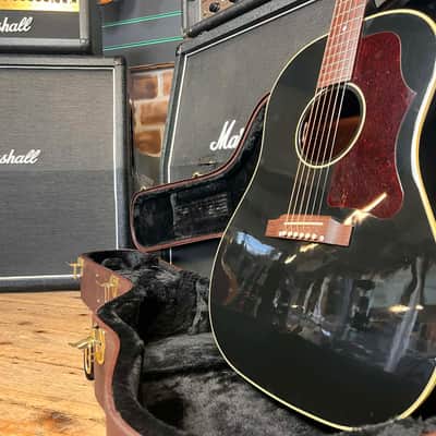Gibson 1950s J45 Original Ebony 2021 Dreadnought Electro-Acoustic Guitar image 14