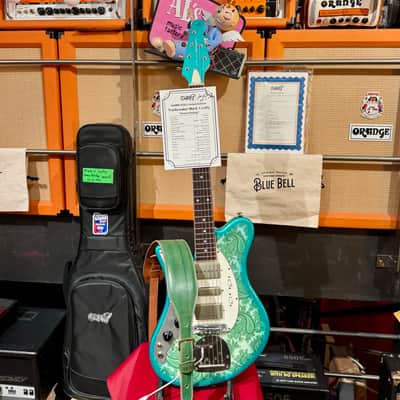 Oopeg Guitars Japan Supreme Colection Trailbreaker Mark I Lefty "Old Garage Stock"  NAMM Show 2026  Green Paisley image 25