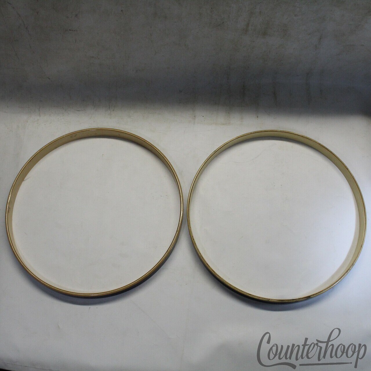Gretsch 2x 22" 12Ply Maple Bass Drum Hoops/Rims USA Vintage 90s Pair/Set — main photograph